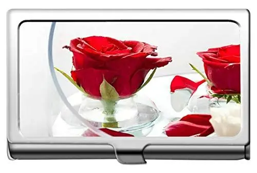 Produktbild: BerufsVisitenkartenhalter, Blumen-schöner Rosen-Blumen-Blumenblatt-Knospen-Bild-Kreditkarte-Identifikations-Kasten/Halter/Karten-Kasten