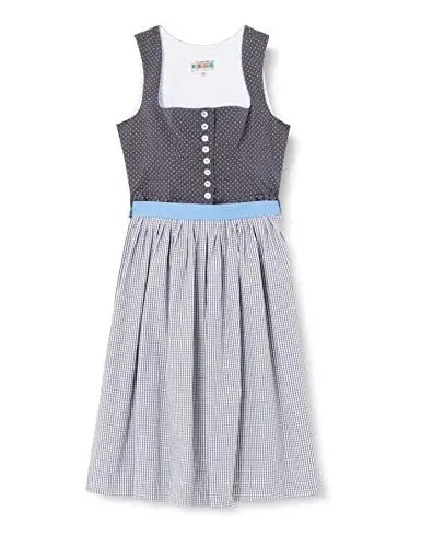 Produktbild: Berwin & Wolff Damen 805249 Dirndl, Mehrfarbig (Grau/Hellblau 1922), (Herstellergröße: 40)