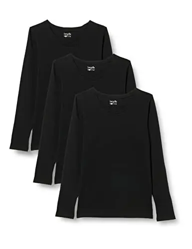 Produktbild: berydale Damen BD159 Langarmshirt, Schwarz (3er Pack), M