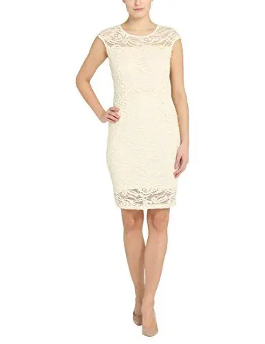 Produktbild: berydale Knielanges Etui-Kleid, Damen, Creme/Champagner, XL