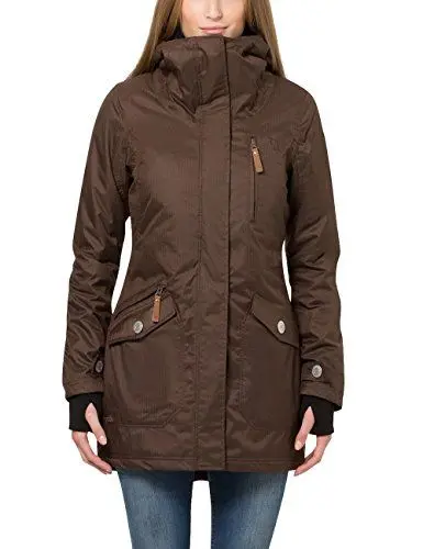 Produktbild: berydale Damen Funktionsparka Jacke, Braun-gefütterter Winter Parka, 2XL