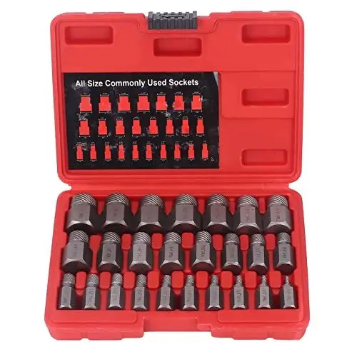 Produktbild: Beschädigtes Schraubenausdreher-Set, 25-teiliges Easy Out Abisoliertes Schraubenausdreher-Set, Extraktor für gebrochene Bolzen zum Entfernen von gebrochenen, Bolzen, Schrauben