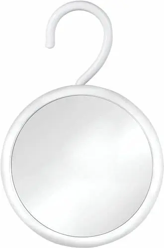 Produktbild: MIRRORVANA Beschlagfreier Duschspiegel mit Haken zum Aufhängen, bruchsichere Oberfläche und 360° schwenkbarer Spiegel — 17 cm
