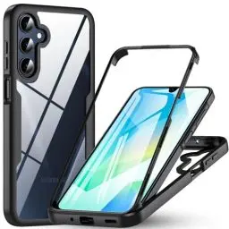 Produktbild: BESINPO Für Samsung Galaxy A16 Hülle, Samsung Galaxy A16 5G Hülle Mit Eingebautem Displayschutz, 360° Rundumschutz Stoßfest Robust Case Handyhülle Schutzhülle für Samsung A16 5G (Schwarz)