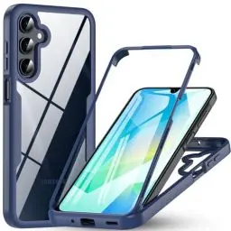 Produktbild: BESINPO Für Samsung Galaxy A16 Hülle, Samsung Galaxy A16 5G Hülle Mit Eingebautem Displayschutz, 360° Rundumschutz Stoßfest Robust Case Handyhülle Schutzhülle für Samsung A16 5G (Blau)