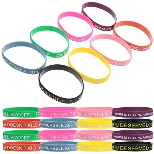 Produktbild: BESPORTBLE 100St Armreif Armband friendship bracelet handgelenkbandage handgelenk schlaufe Armbänder DIY-Bänder elastisches Zitatband inspirierende Bands Schmuck Gummiband Kieselgel