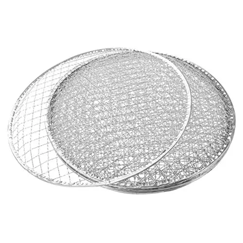 Produktbild: BESPORTBLE Grillroste Rund Aus Metall Grillgitter 10 Stück Grillunterlage Zum Kochen Im Freien