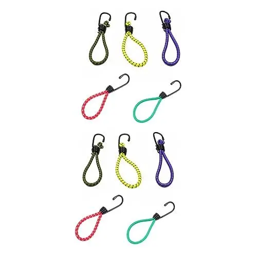 Produktbild: BESPORTBLE 2 Sets Zeltzubehör Campingzelthaken Elastische Seilschnalle Fester Bindungsgurt Campingausrüstung Outdoor-zeltaufbau-kit 5 Stück * 2