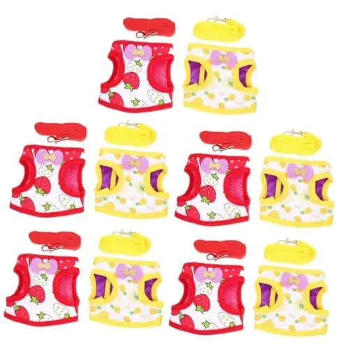 Produktbild: BESPORTBLE 10 Sätze Hasenkleidung Osterkostü Hase Haustierkleidung Hase Laufweste Hündchengeschirr Zubehör Für Haustiere Kaninchen-außenleine Katzengeschirr Und Leine Hasen-Zugband Stoff