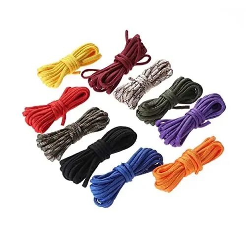 Produktbild: BESPORTBLE 10 Stück 3 Paracord Schnur Basteln Bergsteigerseil Rucksackseil -Armband-Seil Überlebender Paracord Kletterausrüstung Abseilen Seil Fallschirm-flechtschnur Spitze Armband Schnur