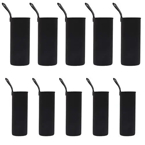 Produktbild: BESPORTBLE 10 Stück Glas-Wasserflaschenhülsen Gummi-Isolierung Flaschenhalter Thermobecher Abdeckung Wasserflaschenträger mit Trageriemen (550 ml/1000 ml)