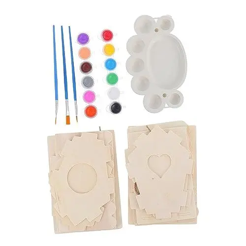 Produktbild: BESPORTBLE 10 Stück Vogelhaus Bausatz für Teiliges Set zum Bemalen und Basteln DIY Vogelhaus mit Farben Pinseln und Zubehör für Kreative Gartenprojekte und