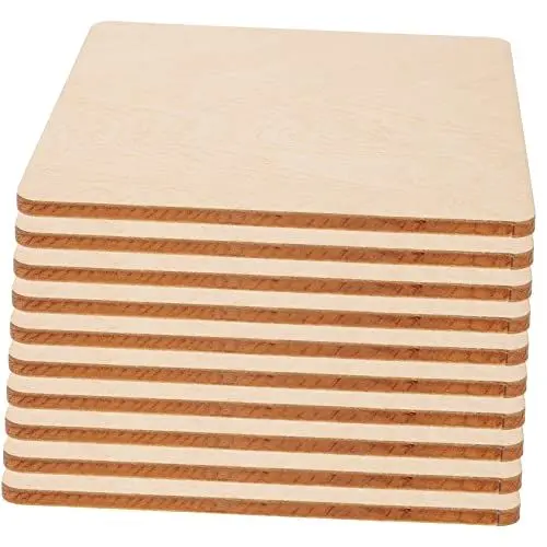 Produktbild: BESPORTBLE 10st Handbemalte Holzplatte Basteln Von Sperrholzplatten Holzscheiben Für Mittelstücke Materialien Für Architekturmodelle Untersetzer Aus Holz Dekorationen Gewöhnliche Hölzern