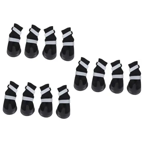 Produktbild: BESPORTBLE 12 STK Hundeschuhe für Haustiere Welpenstiefel für kleine Hunde Hundeschuhe für mittlere und große Hunde Schuhe für Hunde Dog Shoes Haustier Hund Winterschuhe Hund warme Stiefel