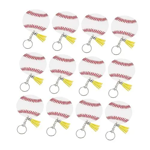 Produktbild: BESPORTBLE 12er-pack Baseball-schlüsselanhänger Aus Acryl Schlüsselset Schlüsselanhänger Für Auto Tasche Dekoration Sport-schlüsselanhänger Partygeschenk Für Sportbegeisterte