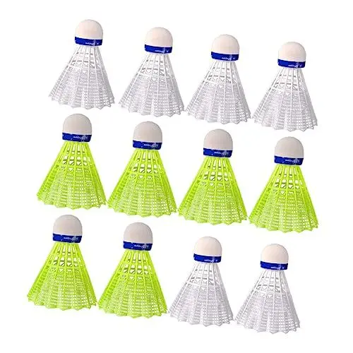 Produktbild: BESPORTBLE 12 Stück Nylon-Kunststoff-Badminton-Dauerhafte Federbälle Sportzubehör Übungszubehör Nylonball Der Vogel-Badminton Kinder-Badminton Für Studenten