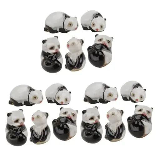 Produktbild: BESPORTBLE 15 STK tierische Verzierungen tierfiguren Tier Figuren gartenfiguren pflanzendeko Niedliche Dekoration small Cute Decor Esstisch schmücken Skulptur Keramik Container Hölzern