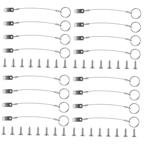 Produktbild: BESPORTBLE 16 Stück Marine Anti Verlust Seil Sicherheits Haltedraht Mit Ring Edelstahl Lanyard Sicherheitskabel Lanyard Draht Sicherheits Haltedraht Drahtstift Für Lanyard Marine Hardware