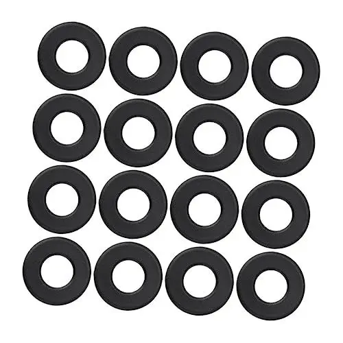 Produktbild: BESPORTBLE 16st PVC-unterlegscheiben Blacklig Abstandsdichtung Noir Kickermaschine Blackstom Einfache Designs Ersatz Fußball