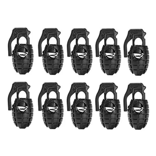 Produktbild: BESPORTBLE 18 Stk Rutschfeste Kordelschnalle Schnürsenkelschnalle Lockerer Verschluss Rutschfester Verschluss Schuhe Ausrüstung Einstellverschluss Hutverschluss Mit Schloss Schwanzknopf Pvc