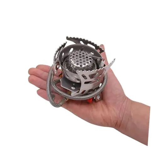 Produktbild: BESPORTBLE Backpacking Campingkocher Winddichter Gasbrenner Herdmaterial Effizientes Kochen Und Backen
