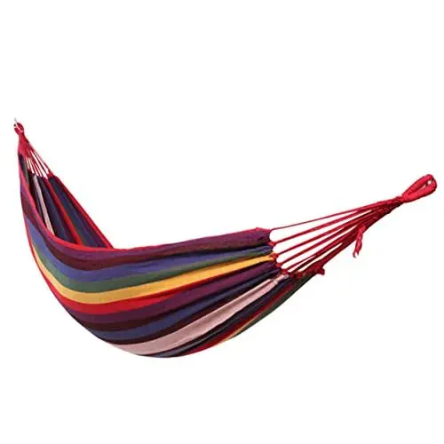 Produktbild: BESPORTBLE 1stück Gartenhängematte Dickem Canvas Vielseitig Einsetzbar Für Outdoor-aktivitäten Wie Camping Und Bunte Regenbogenfarben Und