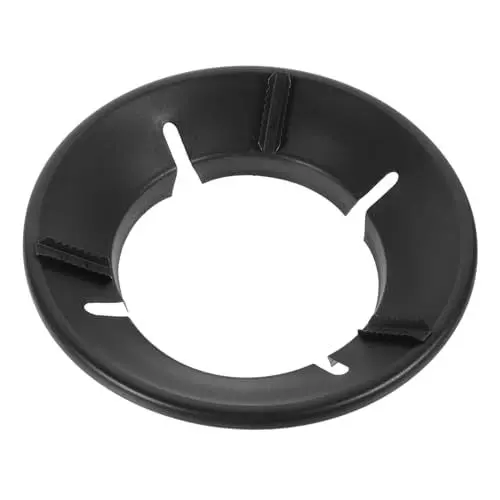 Produktbild: BESPORTBLE 1Stk Gasherd Windschutzscheibe Gaszylinder Schild Fackel Tank Wok-Brenner gaskocher heizung gaskocher zubehör Sammeln Sie Feuerherdabdeckung Topfhalterring raffiniertes Eisen Black