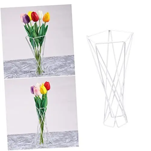 Produktbild: BESPORTBLE Pflanzenständer Mehrzweckvase Aus Weißem Eisen Für Tillandsia Auf Dem Schreibtisch Oder Im Garten