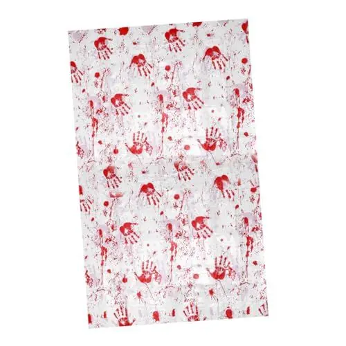 Produktbild: BESPORTBLE 1Stk blutige gruselige Halloween-Requisiten blutige Tischdecke Gruseliges Halloween-Tuch Halloween Dekoration Halloween-Dekoration Partyzubehör Halloween dekorative rot