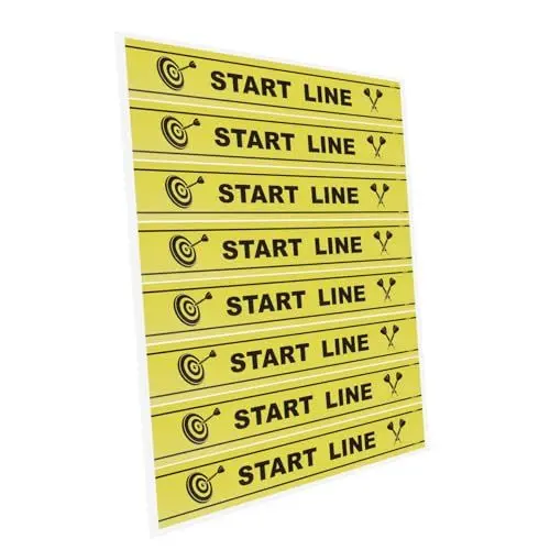 Produktbild: BESPORTBLE 1 Blatt -wurflinie Bodenaufkleber Mit Dartlinie Fußlinie Der Dartscheibe -wurf-hinweismarkierung Zubehör Für Dartspiele -bodenmarkierungen -startlinie PVC