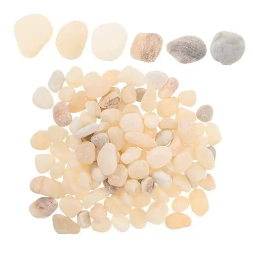 Produktbild: BESPORTBLE 1 Jade-Aquariumbodensand Aquariumsteine natürlicher polierter Zierkies Garten Kiesel felsen Flussfelsen teich kies exquisiter Blumentopfstein Gartenfelsen, Landschaftsbau im Freien