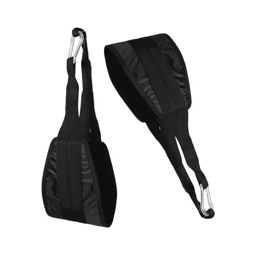 Produktbild: BESPORTBLE 1 Paar Bauchmuskeltrainingsgürtel Bauchgurte Hängen Hängender Bauchgurt Armschlaufe Aufhängegurte Für Bauchmuskeln Riemen Für Klimmzugstange Fitness-zubehör Oxford-Stoff Black