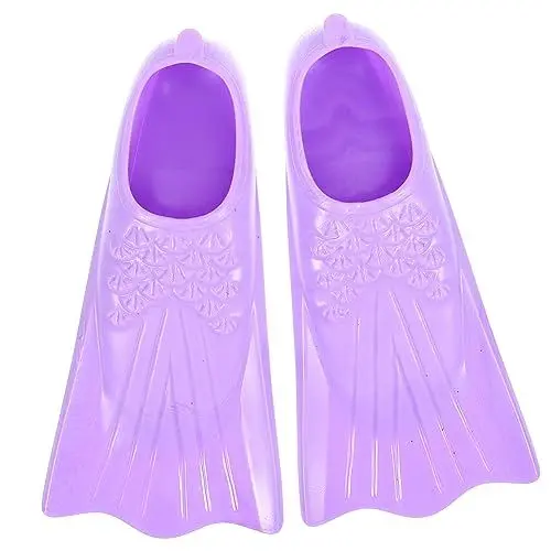 Produktbild: BESPORTBLE 1 Paar Schwimmflossen Kinder Schwimmen Flossen Wasserflossen Kurze Blattflossen Badesachen Taucherflossen Tauchflossen Offene Fersenflossen Poolflossen Flipper Haupt Kieselgel Mann