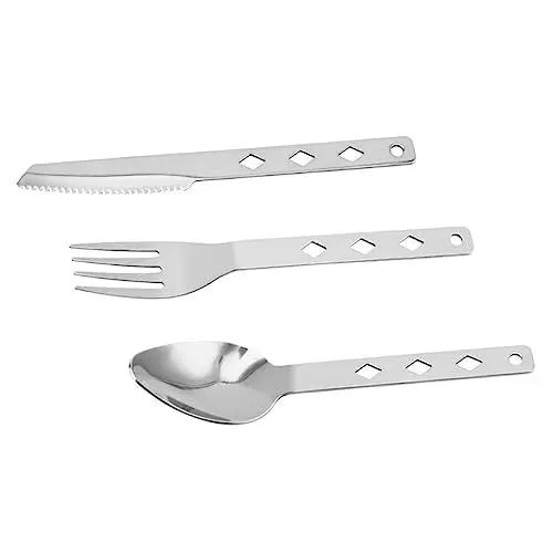 Produktbild: BESPORTBLE 1 Satz Campingbesteck Camping-dienstprogramm Rucksack Utensilien Reiseutensilien Reisebesteck Grillutensilien Campingutensilien Rostfreier Stahl Reisen Metall Campingbedarf