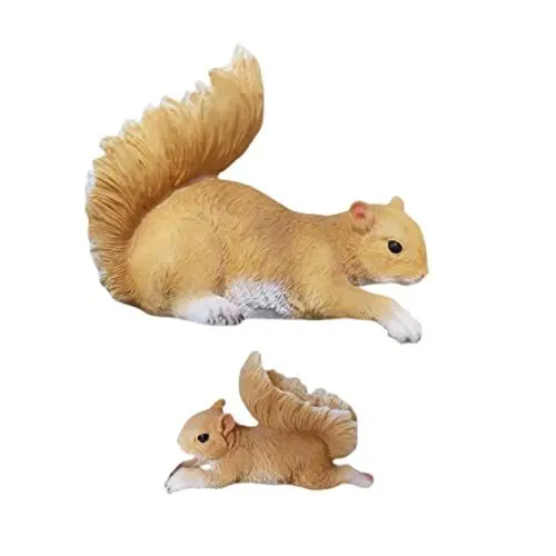 Produktbild: BESPORTBLE 1 Satz Eichhörnchen-verzierung Kleine Eichhörnchenfigur Rasen Eichhörnchen Figur Ornament Eichhörnchen-skulptur Eichhörnchen-gartenstatue Tier Naturharz Eltern-Kind Container