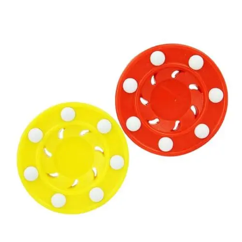 Produktbild: BESPORTBLE Rollhockey-Pucks für Das Training 2er-Pack Plastik-hockeybälle Zum Spielen Hockey-zubehör-Set