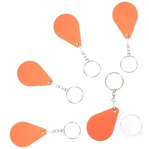Produktbild: BESPORTBLE 1 Satz Faltbare Handlupe Mit Schlüsselanhänger Teiliges Für Schmuckinspektion Ergonomisches Design Tragbar Leicht Mit Led Licht Für Optimale Sicht Überall 5 Stück