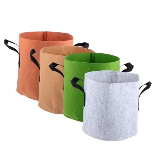 Produktbild: BESPORTBLE 1 Satz Farbige Pflanztaschen Pflanzgefäße Für Kartoffeln Wachsender Beutel Grüner Pflanzentopf Kartoffelanbausäcke Pflanzbeutel Für Gemüsepflanzen Gemüseanbaubeutel Vlies 4 Stück