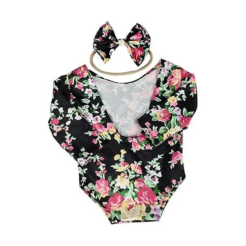 Produktbild: BESPORTBLE 1 Satz Gedrucktes Rückenloses Kleidungsstück Neugeborenes Zurück Fotoshooting-Requisiten für Neugeborene Fotoshooting-Outfits für Neugeborene Polyester