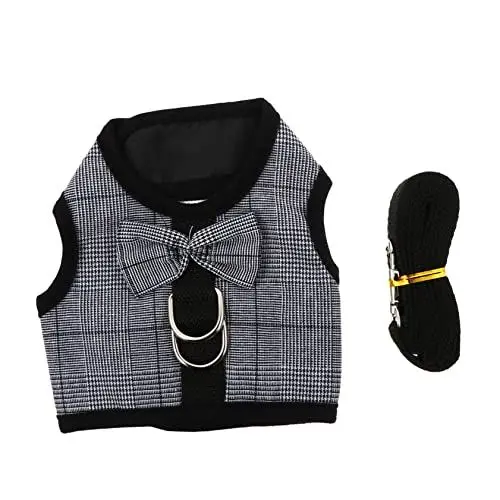 Produktbild: BESPORTBLE 1 Satz Hasenweste Haustier Hund Zylinder Laufgeschirr Für Hamster Hasenkostüm Gestreiftes Tanktop Trageschlaufe Für Kleine Hunde Kleines Hundegeschirr Spielzeughase Black Stoff