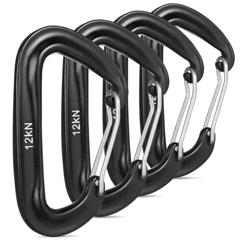 Produktbild: BESPORTBLE 4 Stück Karabinerhaken Hochfester Karabiner Aus Aluminiumlegierung 12 Kn Tragkraft Haken Für Zelte Camping Und Wandern