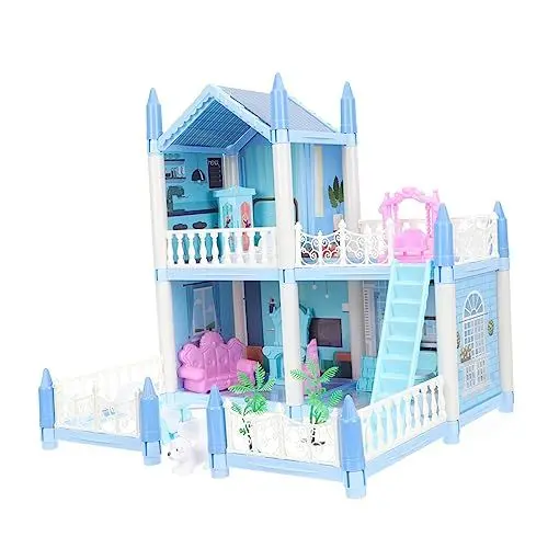 Produktbild: BESPORTBLE 1 Satz Miniatur Puppenhaus Bausatz DIY Schloss Modellset für Kreativität und Vorstellungskraft zu Fördern aus Sicherem Material für Kleine Hände Zimmer und Terrassen