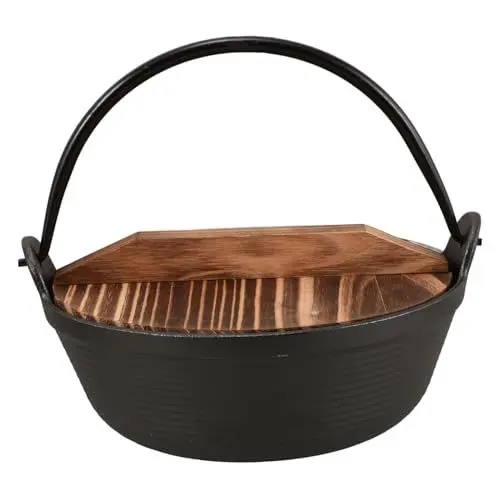 Produktbild: BESPORTBLE 1 Satz Outdoor-Topf bratentopf gusseisen Topf campingkochgeschirr Lagerfeuertopf Outdoor-Kochgeschirr schnellkochtopf bratpfanne Campingtöpfe Camping Suppentopf hölzern Black