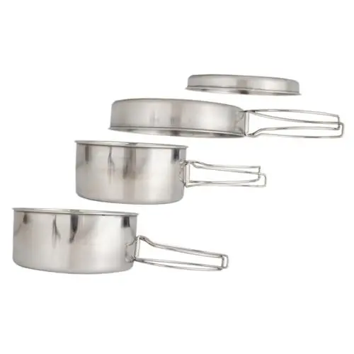 Produktbild: BESPORTBLE 1 Satz Outdoor-kochgeschirr Edelstahl Camping Geschirr Camping-töpfe Und Pfannen-Set Camping-kochgeschirr-messerset Outdoor-utensilien Camping-ausrüstung Draussen Rostfreier Stahl