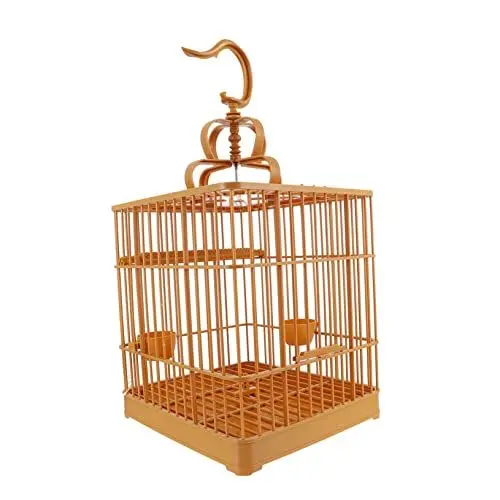 Produktbild: BESPORTBLE 1 Satz Vogelkäfig Haustierkäfig dekorative Vögel Wellensittich Träger großes vogelhaus The Big Bird cage Birdcage Heimtierbedarf Vogel Papageienkäfig runden Geflügel Reisen Plastik