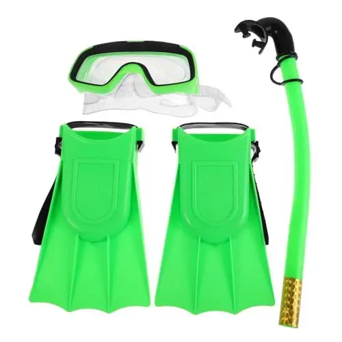 Produktbild: BESPORTBLE 1 Set Schnorchelset Für Kleine Kinder Mit Flossen, Schnorchelausrüstung, Schnorchelset Mit Flossen, Schnorchelausrüstung Mit Flossen, Schwimmbrille Für Kinder