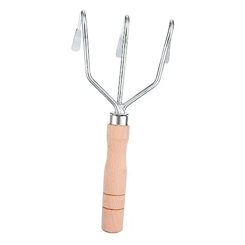 Produktbild: BESPORTBLE Handgrubber Für Die Gartenarbeit 1 Stück Handgrubber Für Den Garten Mini-rechen Robustes Material Bequemer Holzgriff Ideal Für Die Bodenbearbeitung