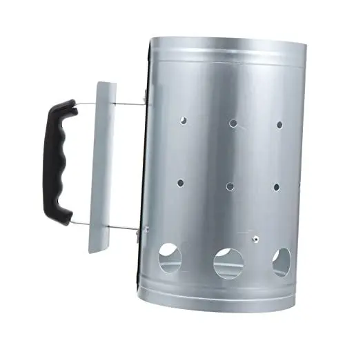 Produktbild: BESPORTBLE 1stk Kohleeimer Kohlezündung Grillzubehör Für Den Außengrill Anzündkamin Brennstoff Zum Kochen Im Freien Outdoor-Tool Tragbare Grillkohle Verzinktes Blech Haushalt Kraftstoff