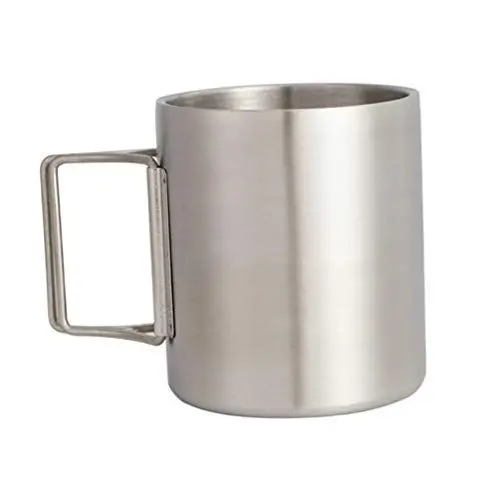 Produktbild: BESPORTBLE 1stk Outdoor Camping Tasse Lagerfeuer Metall Tassen Edelstahl Trinken Tumbler Zinn Tassen Für Camping Isolierte Kaffeetasse Doppel Zauberstab Camping Becher Handhaben Isolierung
