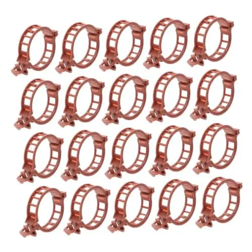 Produktbild: BESPORTBLE 200Stücke Pflanzenclips Set Braune Garten Fixierclips für Tomaten und Gemüse Robuste Pflanzenhalter zur Unterstützung Junger Obstbäume und Pflanzenwachstum